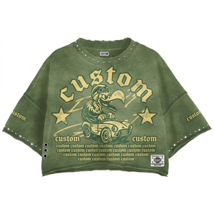 เสื้อยืดโอเวอร์ไซส์ผ้าคอตตอนหนานุ่มทรงหลวมไหล่ตกสำหรับผู้ชายสไตล์วินเทจสำหรับฤดูร้อน - Product Image 1
