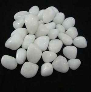 Blanc neige brillant Dolomite brûlé marbre roulé lisse grande taille galets naturels et galets pour l'aménagement paysager et les roches rugueuses - Product Image 1