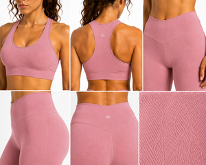 Women V Waist Seamless Yoga Set High Waist Leggings Sports Bra Fitness Gym Activewear Set - Product Image 6