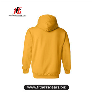 Sudadera con Capucha Color Mostaza para Hombre, Corte Regular, Color Sólido, Informal, para Otoño - Product Image 2
