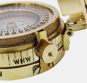 Vintage Brass <b>Compass</b> Round Polished Gold Plated <b>Antique</b> Style Navigation Instrument Outdoor Collectible - Product Image 2