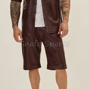Nouveaux shorts en cuir sur mesure, couleur au choix, shorts en cuir les plus vendus, fabriqués en cuir 100 %. - Product Image 5