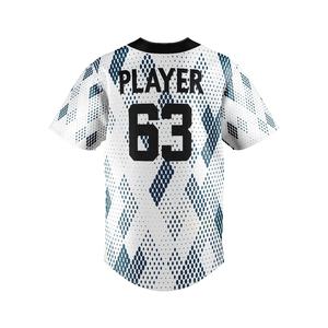 Camiseta de Béisbol Personalizada con Logotipo, Talla Grande, Diseño Sublimado de Alta Calidad, Uniforme de Béisbol 100% Poliéster, Servicio OEM para Hombre - Product Image 4