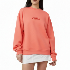Sweat-shirt confortable personnalisé pour femme, col rond, vert menthe, manches longues, tricoté en coton 100%, imprimé lettres, style automne - Product Image 5