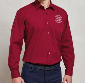 เสื้อเชิ้ตออกแบบโดยบริษัท ออกแบบใหม่ล่าสุด พร้อมข้อความหรือโลโก้ส่วนตัว เสื้อแขนยาว เสื้อธุรกิจปักลายตามสั่ง - Product Image 2