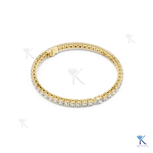 Lab Grown Diamond Tennis <b>Bracelet</b> Brilliant Cut Accent KRUP JEWELS 14K <b>Solid</b> Gold Unisex Filled Luxury Jewelry Manufacturer - Product Image 6
