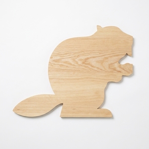 Silueta Decorativa de Castor Hecha a Mano en Madera, Escultura Minimalista de Castor en Madera Natural, Decoración para Habitación Infantil o Sala de Estar - Product Image 1