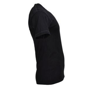 T-shirt à manches courtes pour homme, couleur unie noire, col rond, coupe classique, jersey en coton décontracté, Pays-Bas - Product Image 2