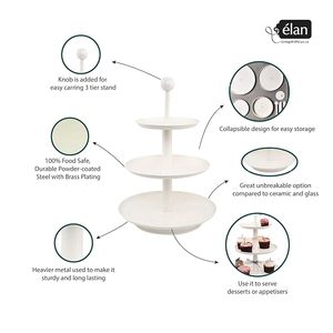 Direct Factory <b>Supply</b> Portable <b>Cake</b> Stand for Outdoor Events Parties and Birthday Celebrations Available In Bulk Quantity - Product Image 3