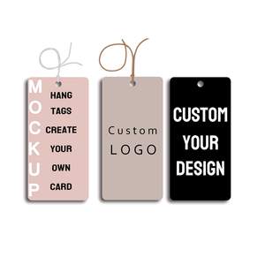 Custom Fashion Printed Embossed <b>Clothing</b> Hang <b>Tags</b> String for Four Seasons Style <b>Clothing</b> Hang <b>Tags</b> with String - Product Image 3