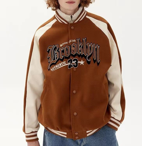 Chaqueta Varsity Personalizada Premium para Mujer, Chaqueta Bomber de Béisbol Universitaria Bordada, Ropa Casual Transpirable de Moda Urbana - Product Image 1