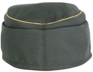 Casquette de Cadet Vintage à Calotte Plate, Chapeau de Campagne Unisexe pour Extérieur, Reproduction WW2, Casquette de Campagne Allemande M43 en Gabardine avec Passepoil Doré - Product Image 4