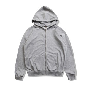 Sweat à capuche zippé noir pour homme, coupe oversize, 100 % coton French Terry, décontracté, anti-boulochage, 350g, idéal pour l'hiver - Product Image 3