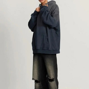Sudadera con Capucha Oversize para Hombre, Lavado Ácido, Algodón Suave, Manga Larga, Logotipo Personalizado, Venta al por Mayor, Ajuste Holgado - Product Image 4