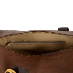 Bolso de Mano Personalizado de Cuero Genuino Nappa, Acabado Marrón Castaño Perforado, Marca Privada OEM/ODM, Venta al Por Mayor, Estilo de Lujo - Product Image 6