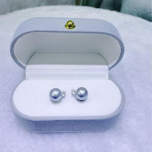 8-9mm Sea Water <b>Pearl</b> <b>Earrings</b> Versatile Classic Luxury Genuine Hemp Pure Silver Light-Parallel Wood 100% Genuine <b>Pearl</b> Jewelry - Product Image 4