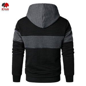 Sudadera con Capucha para Hombre Ryan Pro Gear, con Logotipo Personalizado en la Parte Delantera, 100% Algodón Felpa, Corte Regular, Diseño de Paneles, Suministro ODM para Invierno - Product Image 3