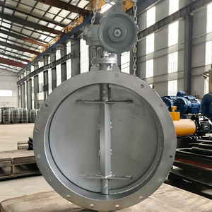 C-Way ตัวหน่วงลมกังหันวาล์วผีเสื้อแบบหน้าแปลนคู่ SS304 DN400อุณหภูมิปานกลางสำหรับระบบระบายอากาศ - Product Image 1