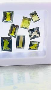 Lot de pierres précieuses en tourmaline verte naturelle taille émeraude, pierres à facettes pour la fabrication de bijoux fins, pierres précieuses en vrac personnalisées, vente en gros - Product Image 4