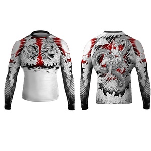 Equipo de entrenamiento sublimado MMA Bjj de manga larga para hombre de diseño personalizado de alta calidad - Product Image 4