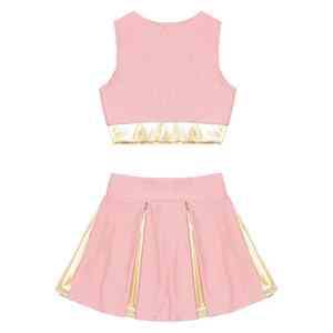 Uniformes de Animadoras Escolares Hechos a Medida, 100% Poliéster, Tela Ligera y Transpirable, con el Mejor Diseño - Product Image 4