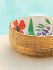 Vente en gros de bols en émail faits à la main avec un élégant bol cadeau en bois, fabricant exportateur d'Inde - Product Image 5