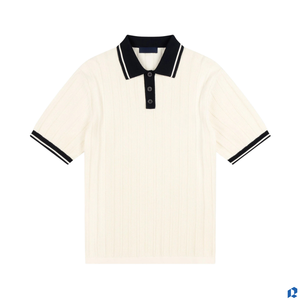 T-shirt en maille à manches courtes blanc pour homme, 240g, uni, doux, respirant, 100% coton, décontracté, pour le golf, personnalisable OEM/ODM - Product Image 3