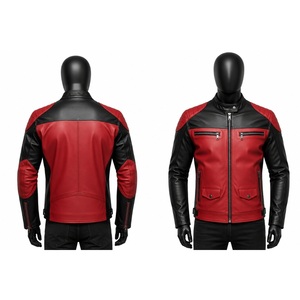 เสื้อแจ็คเก็ตหนังผู้ชายสไตล์สตรีทแวร์ลำลอง แบบ Biker ซิปยาวเต็มตัว มีกระเป๋าหน้าอก เย็บอย่างทนทาน ขายส่ง รับออกแบบตามสั่ง - Product Image 4