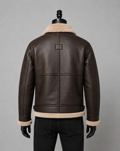 Men's PU Leather Jacket Moto Style <b>Turtleneck</b> Zipper Closure Solid <b>Black</b> Winter Eco-friendly - Product Image 5