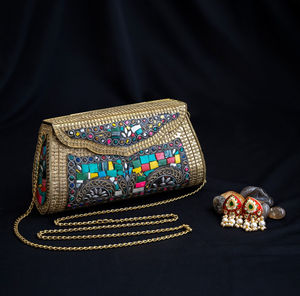 Luxury Metal Mosaic Handmade Clutch Bag Vintage Evening Clutches for Women Girls Wholesale Price Luxury Crafts - Product Image 5