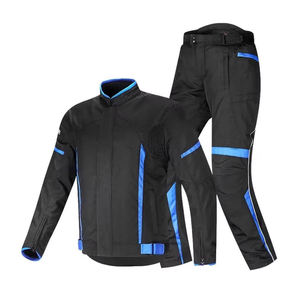 Men Motorcycle Racing <b>Suit</b> Printed Plus Size Black <b>Red</b> PU Windproof Full Sleeve All Seasons Protective Gear Kit - Product Image 2