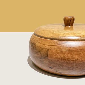 Handcrafted Wooden <b>Pot</b> for Hot Meals Eco-Friendly Heatproof Design for Serving and Storing Elegant Durable Kitchen Essential - Product Image 5
