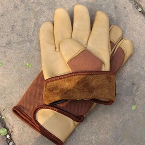 Leather Safety Gloves Full Finger Windproof Touchscreen Wear-Resistant Non-Slip <b>Hook</b> Loop Closure Outdoor Activities Unisex - Product Image 4