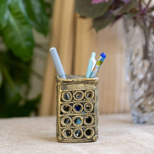 Best Quality Brass <b>Pen</b> Holder for Office Desk and School Accessories for <b>Pens</b> and Pencil <b>Gift</b> <b>Pen</b> Holder - Product Image 3