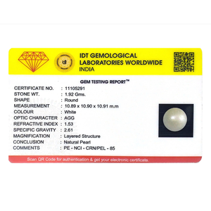 Certified Wholesale Natural Freshwater Baroque Pearl-9.6 Carat AAAAA Grade White - Product Image 3
