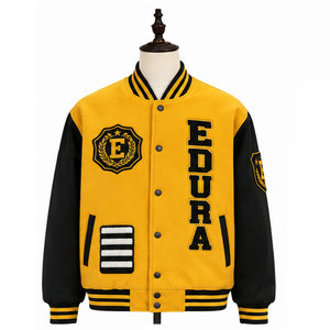 New Arrival Baseball University Streetwear Leather Sleeve Breathable Varsity <b>Jacket</b> <b>Men</b> Plus Size Letter Embroidery Team <b>Jacket</b> - Product Image 2