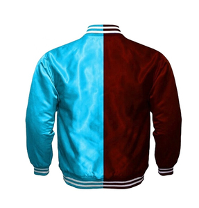 Blouson universitaire en laine personnalisé pour homme, style urbain, col montant, logo brodé, design hiver, imperméable - Product Image 6