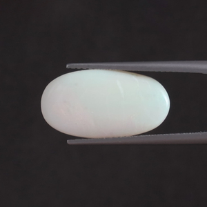 Opale naturelle blanche, pierre précieuse en vrac, 4,80 carats, taille ovale 19x10mm, certifiée IGI, taillée et polie à la main, pour la fabrication de bijoux fins, légère - Product Image 3