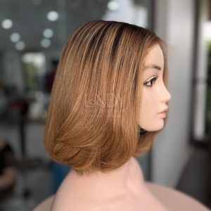 Color <b>Bob</b> Wavy <b>Wigs</b> From 100% Vietnamese Human Hair Human Hair - Product Image 4