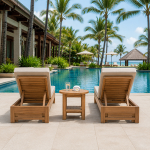 Solid Teak Premium Modern OEM Bumi Teak <b>Round</b> Side <b>Table</b> <b>Outdoor</b> Furniture Weather Resistant Patio Garden Hotel Resort Wholesale - Product Image 4
