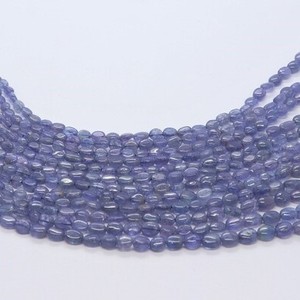 Cuentas ovaladas lisas de tanzanita natural AAA de 4x6 a 5x7 mm, cuentas sueltas de piedras preciosas de tanzanita genuina, hilo de 16 pulgadas para la fabricación de joyería. - Product Image 3