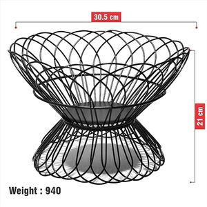 Hard Metal Powder Coated Vegetable Fruit Bowl <b>Basket</b> for <b>Kitchen</b> Storage - Product Image 2