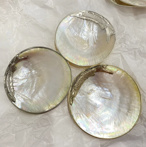 Natural Handmade Mother of Pearl Plate Vietnam Shell Material for Jewelry Tray Serving Decor Polished Use - Product Image 2