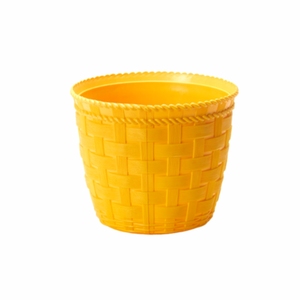 Pot de fleurs en plastique, design bambou, pour jardin intérieur, forme ronde, disponible en taille personnalisée - Product Image 1