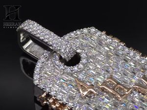<b>Custom</b> Iced Out Baguette Diamond <b>Dog</b> <b>Tag</b> Pendant Personalized Name Pendant Lab Grown Diamond Hip Hop Jewellery - Product Image 3