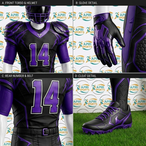 Uniformes de football américain à faible MOQ, 100 % polyester, anti-UV, respirants, pour équipes nécessitant une protection fiable, avec coutures robustes - Product Image 6
