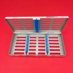 Caja de Esterilización para Instrumental Dental, Casetes para 7,8 Instrumentos, Acero Inoxidable de Alta Calidad, Accesorios de Silicona Resistentes al Óxido, Azul, Rojo, Verde - Product Image 3