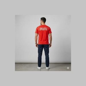 T-shirt Homme Oversize 100% Coton à Épaules Tombantes, Coupe Ample, Design Uni avec Logo Imprimé Personnalisé, Grande Taille - Product Image 5