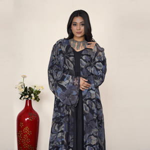 Abaya Kimono Longue à Col Ouvert Style Cardigan Ample pour Femme Musulmane – Tenue Pudique pour Prière, Aïd, Ramadan, Fête – Vente en Gros - Product Image 5