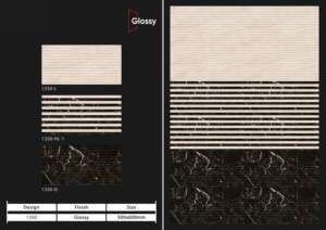 กระเบื้องบุผนังเซรามิกดีไซน์เนอร์พรีเมียม ขนาด 300x600 มม. ผิวมันเงา 30x60 ซม. สำหรับตกแต่งภายในสไตล์โมเดิร์น เหมาะสำหรับห้องน้ำและห้องครัว - Product Image 3